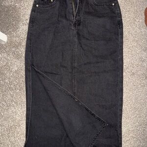 SHEIN Charcoal Denim Skirt